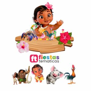 Toppers para Torta Moana Personalizado
